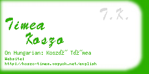 timea koszo business card
